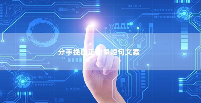 分手挽回正能量短句文案（分手挽回正能量短句文案图片）